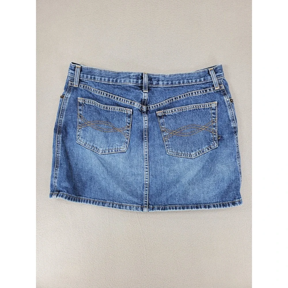 Abercrombie & Fitch Women's Blue Jean Denim Mini Skirt Size 10 100% Cotton USA - Picture 3 of 5